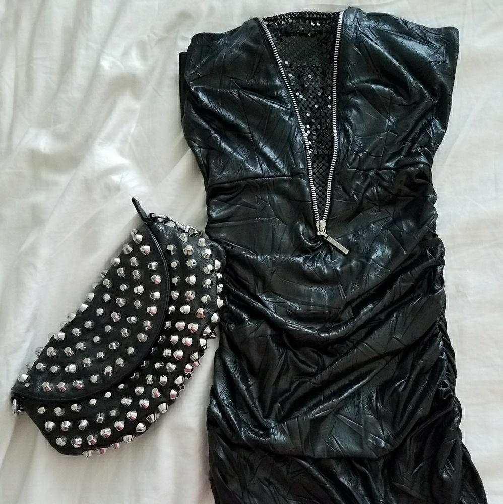 Leather looks LBD!!, Chic, Sexy, and Edgy!!
